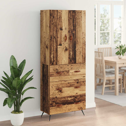 Highboard Gammelt træ 69,5 x 34 x 180 cm Konstrueret træ