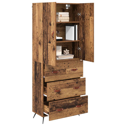 Highboard Gammelt træ 69,5 x 34 x 180 cm Konstrueret træ