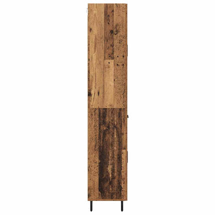 Highboard 2 stk. Gammelt træ 69,5 x 34 x 180 cm Konstrueret træ