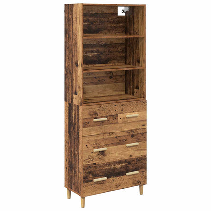 Highboard Gammelt træ 69,5 x 32,5 x 180 cm Konstrueret træ