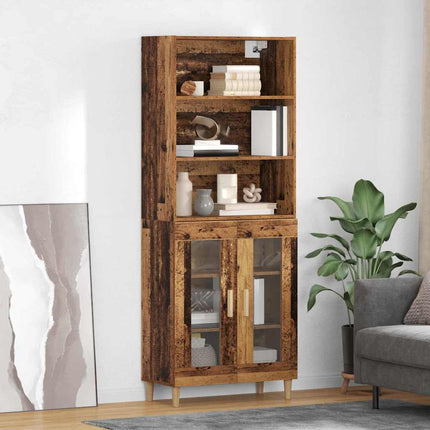 Highboard Gammelt træ 69,5 x 32,5 x 180 cm Konstrueret træ