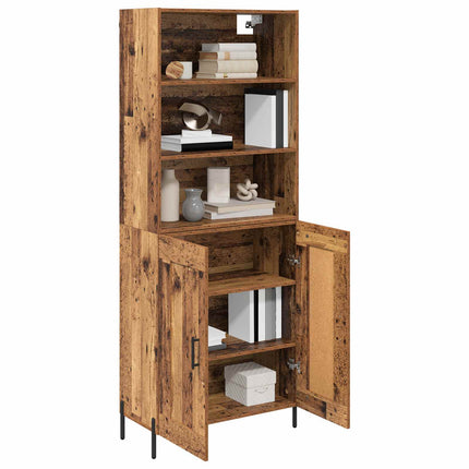 Highboard Gammelt træ 69,5 x 32,5 x 180 cm Konstrueret træ