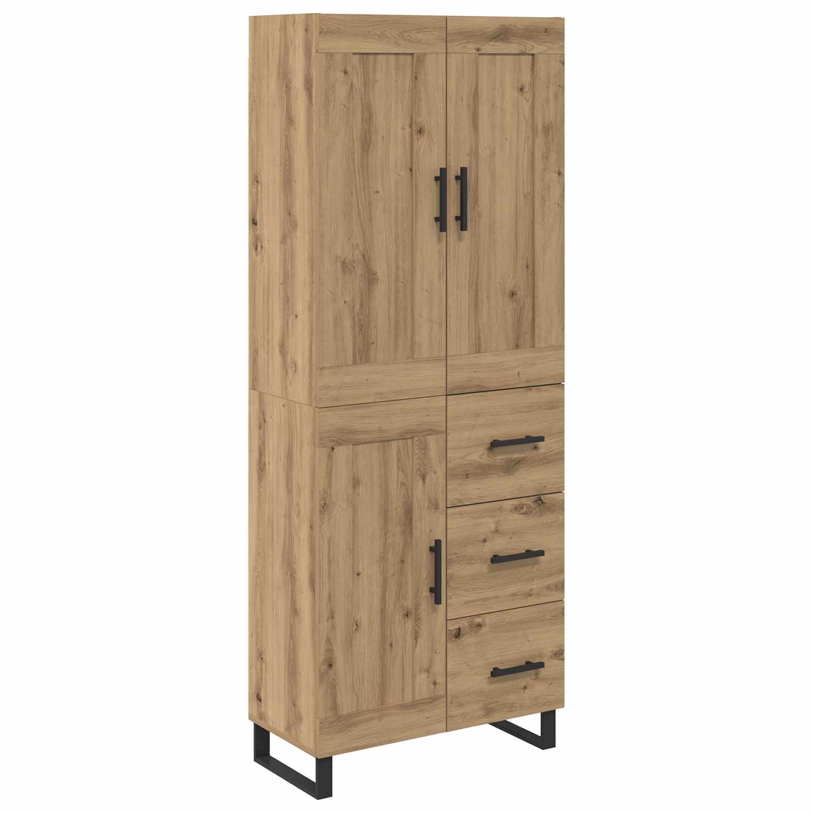 Highboard Artisan Egetræ 69,5 x 34 x 180 cm Konstrueret træ