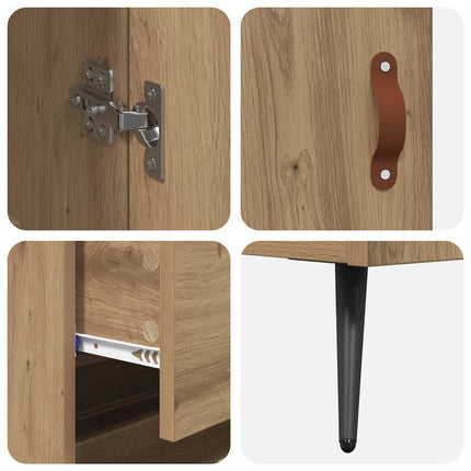 Højskab med hylde 2 pcs Artisan Egetræ 69,5 x 34 x 180 cm