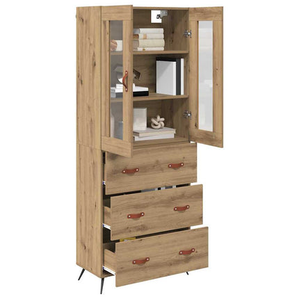 Højskab med hylde 2 pcs Artisan Egetræ 69,5 x 34 x 180 cm