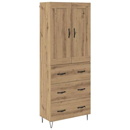 Highboard Artisan Egetræ 69,5 x 34 x 180 cm Konstrueret træ