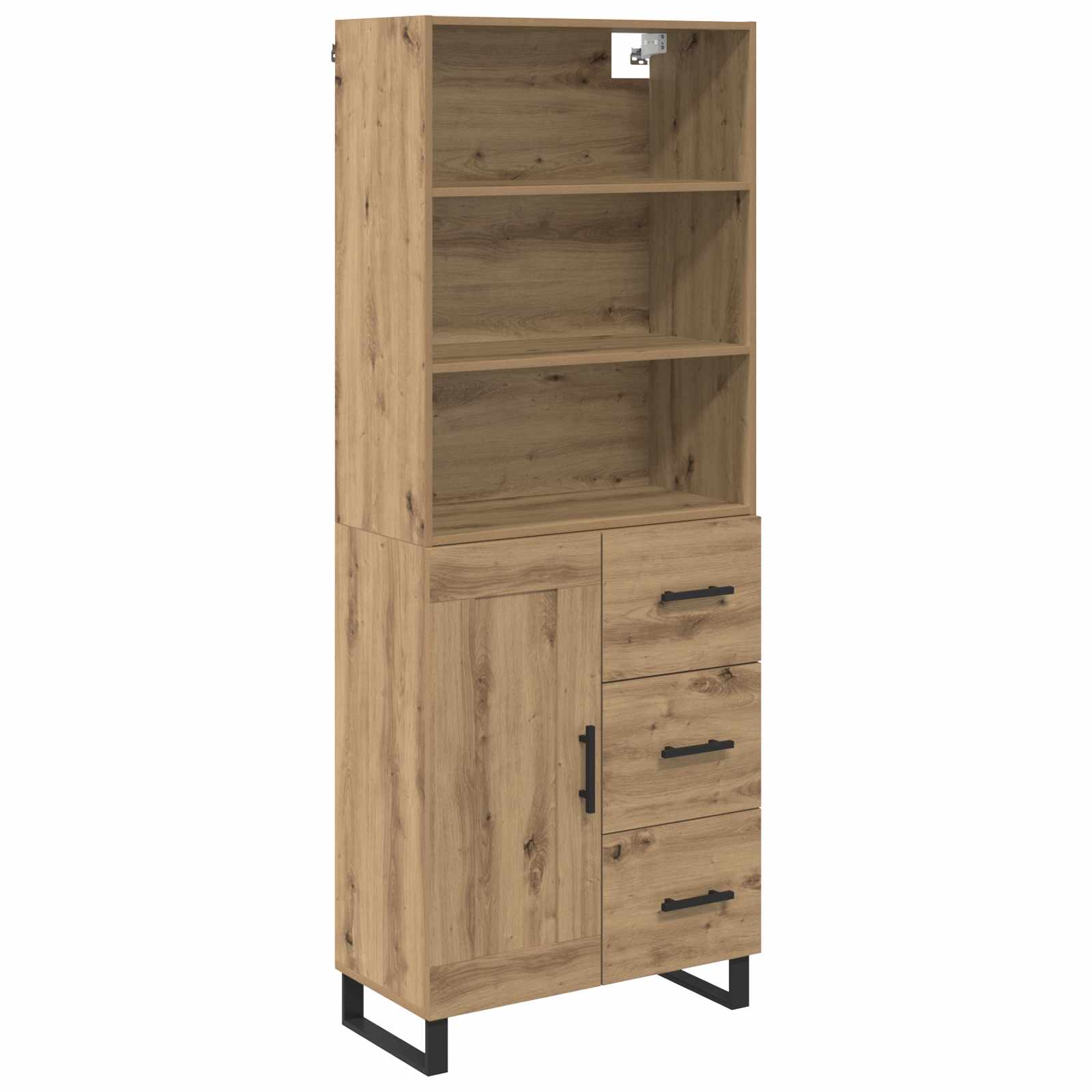 Highboard med skuffe 2 pcs Artisan Egetræ Konstrueret træ