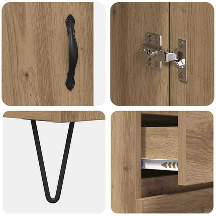 Highboard 2 pcs Artisan Egetræ 69,5 x 34 x 180 cm
