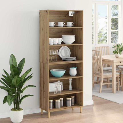 Highboard Artisan Egetræ 69,5 x 32,5 x 180 cm Konstrueret træ