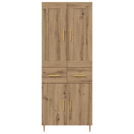 Highboard Artisan Egetræ 69,5 x 34 x 180 cm Konstrueret træ