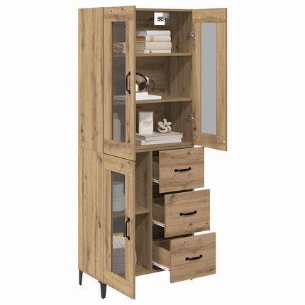 Highboard Artisan Egetræ 69,5 x 34 x 180 cm Konstrueret træ