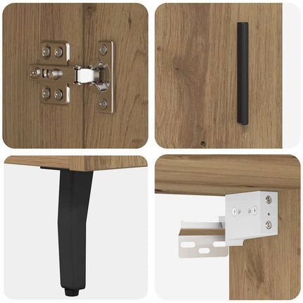 Highboard 2 pcs Artisan Egetræ 69,5 x 34 x 180 cm