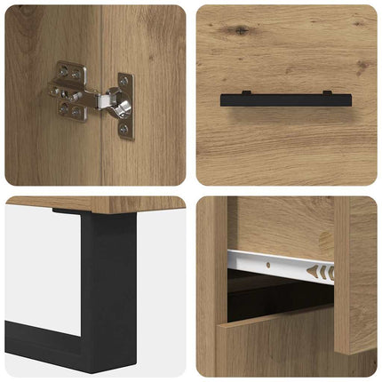 Highboard 2 pcs Artisan Egetræ 69,5 x 34 x 180 cm