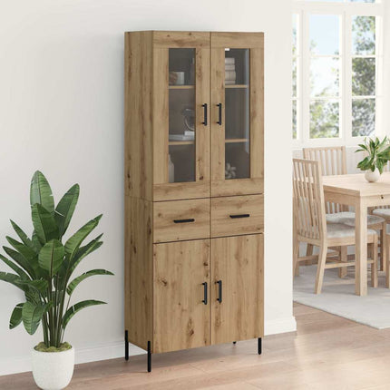 Highboard Artisan Egetræ 69,5 x 34 x 180 cm Konstrueret træ