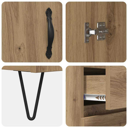 Highboard 2 pcs Artisan Egetræ 69,5 x 34 x 180 cm