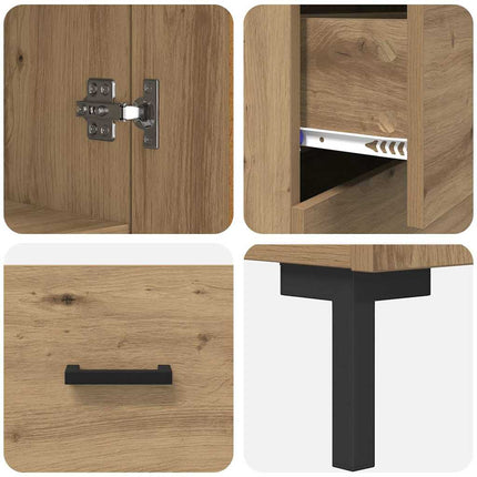 Highboard 2 stk. Artisan Egetræ 69,5 x 34 x 180 cm