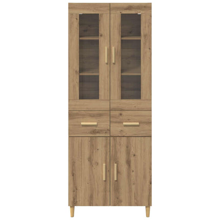 Highboard Artisan Egetræ 69,5 x 34 x 180 cm Konstrueret træ