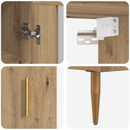 Highboard 2 pcs Artisan Egetræ 34,5 x 34 x 180 cm