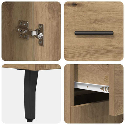 Highboard 2 pcs Artisan Egetræ 69,5 x 32,5 x 180 cm