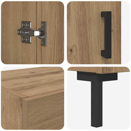 Highboard 2 stk. Artisan Egetræ 69,5 x 34 x 180 cm
