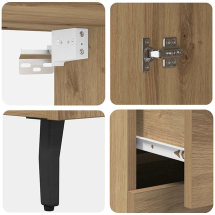 Highboard 2 stk. Artisan Egetræ 69,5 x 32,5 x 180 cm