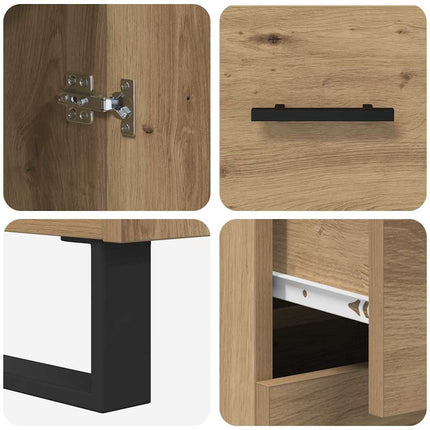 Highboard 2 pcs Artisan Egetræ 69,5 x 34 x 180 cm