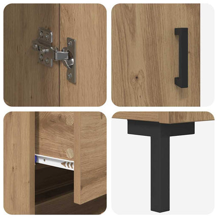 Highboard 2 pcs Artisan Egetræ 69,5 x 34 x 180 cm