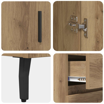 Highboard 2 pcs Artisan Egetræ 69,5 x 34 x 180 cm