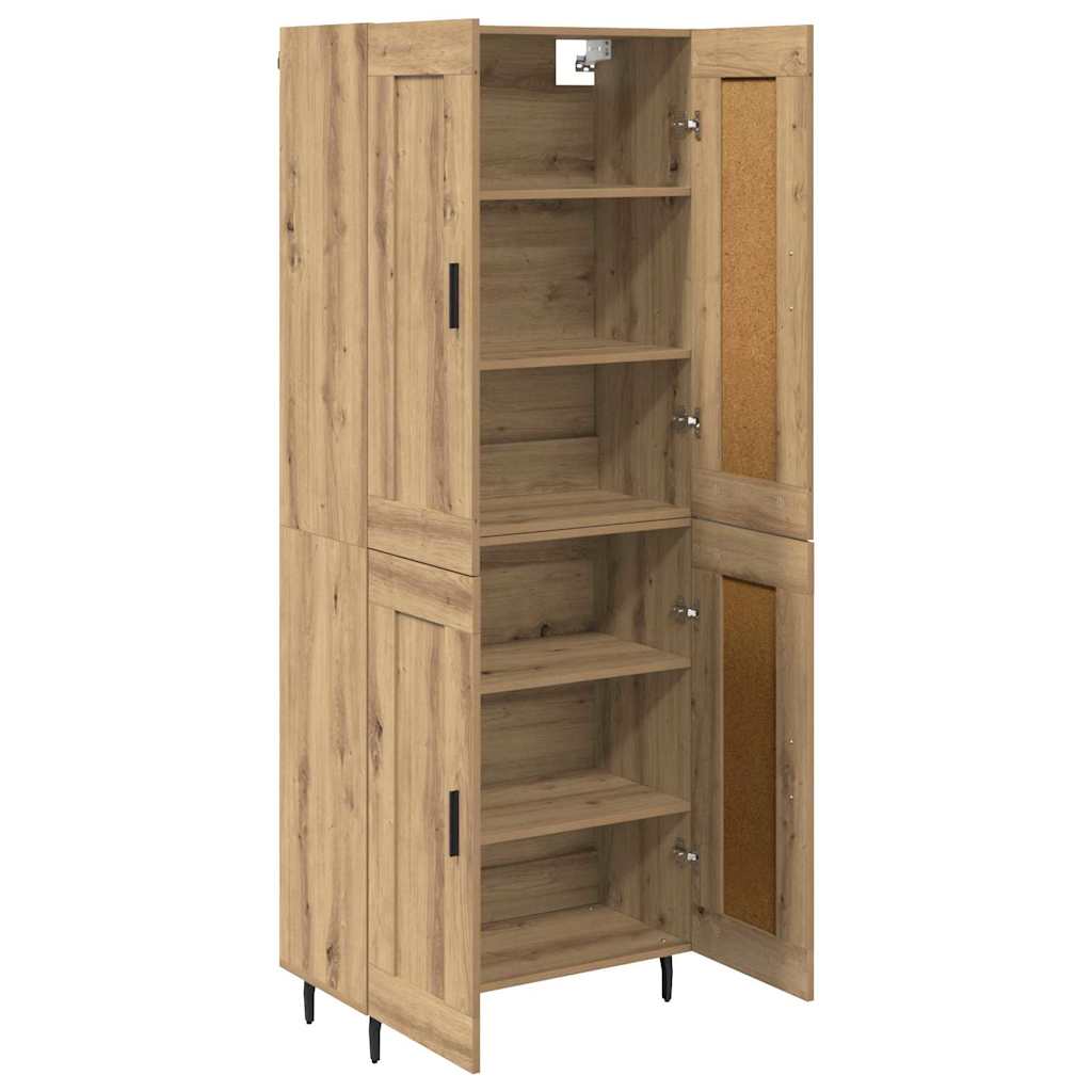 Highboard 2 pcs Artisan Egetræ Konstrueret træ