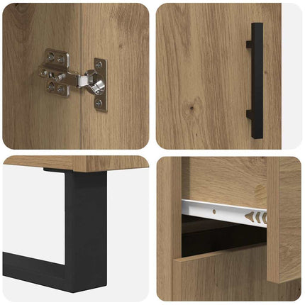 Highboard 2 pcs Artisan Egetræ 69,5 x 34 x 180 cm