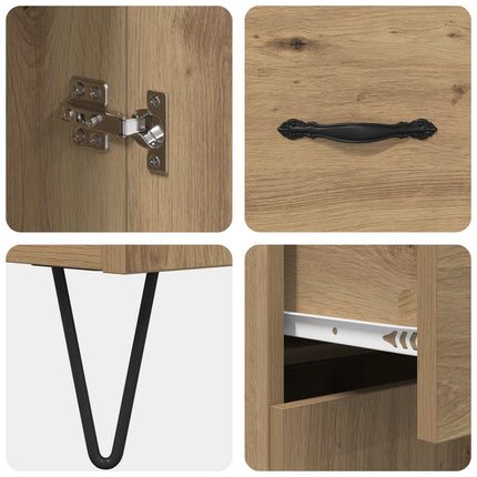 Highboard 2 pcs Artisan Egetræ 69,5 x 34 x 180 cm
