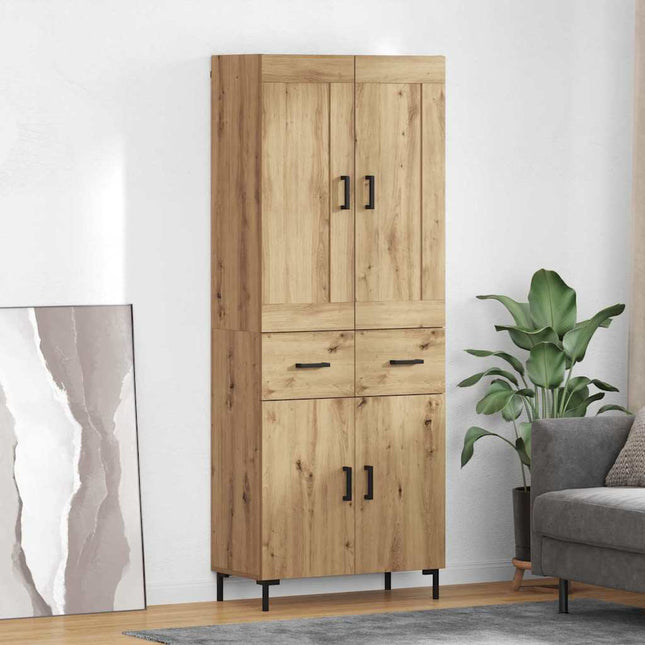 Highboard 2 stk. Artisan Egetræ 69,5 x 34 x 180 cm