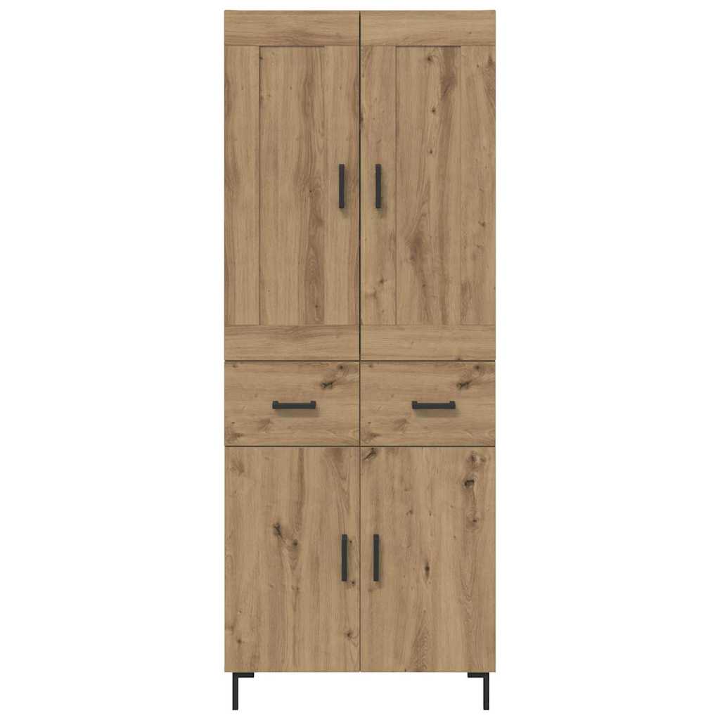 Highboard med skuffe 2 pcs Artisan Egetræ Konstrueret træ