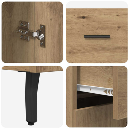 Highboard 2 pcs Artisan Egetræ 69,5 x 34 x 180 cm