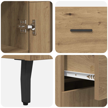 Highboard 2 pcs Artisan Egetræ 69,5 x 34 x 180 cm