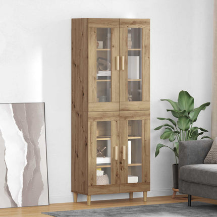 Highboard Artisan Egetræ 69,5 x 34 x 180 cm Konstrueret træ