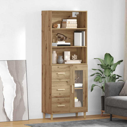 Highboard Artisan Egetræ 69,5 x 34 x 180 cm Konstrueret træ