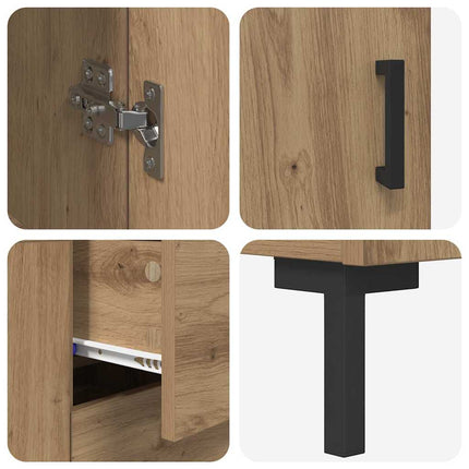 Highboard 2 pcs Artisan Egetræ 69,5 x 34 x 180 cm