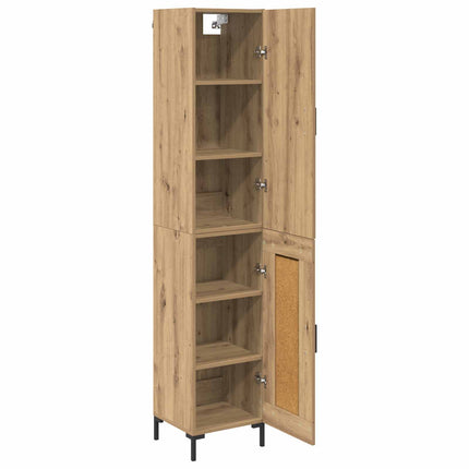 Highboard Artisan Egetræ 34,5 x 34 x 180 cm Konstrueret træ