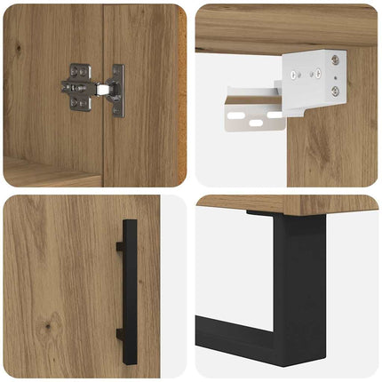 Highboard 2 pcs Artisan Egetræ 69,5 x 34 x 180 cm