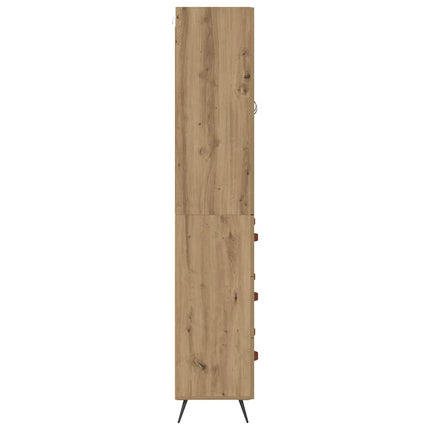 Highboard Artisan Egetræ 69,5 x 34 x 180 cm Konstrueret træ