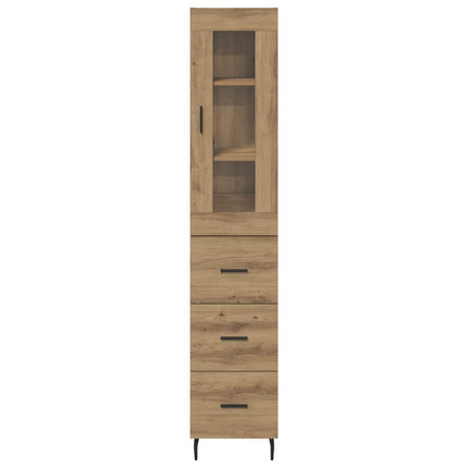 Highboard Artisan Egetræ 34,5 x 34 x 180 cm Konstrueret træ