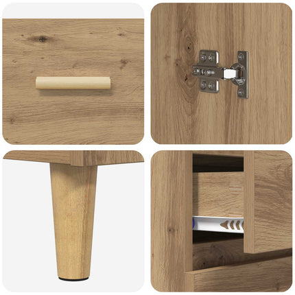 Highboard Artisan Egetræ 69,5 x 32,5 x 180 cm Konstrueret træ