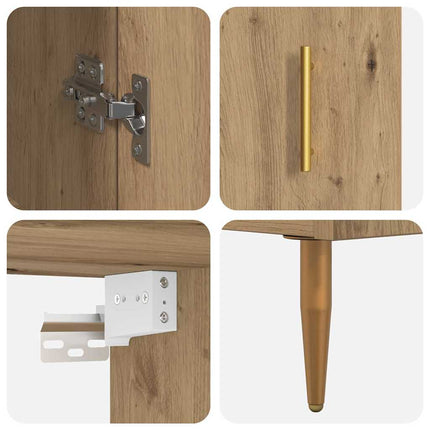 Highboard 2 pcs Artisan Egetræ 69,5 x 34 x 180 cm