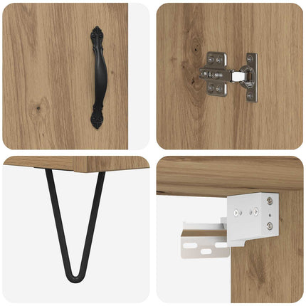 Highboard 2 pcs Artisan Egetræ 69,5 x 34 x 180 cm