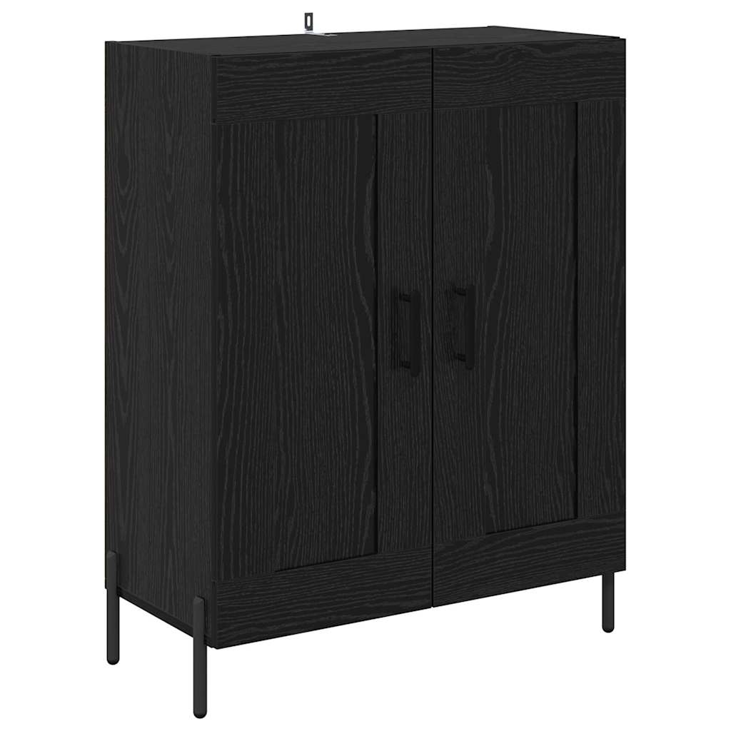 Highboard 2 pcs Sort eg Konstrueret træ
