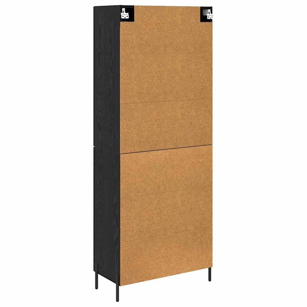 Highboard 2 pcs Sort eg Konstrueret træ