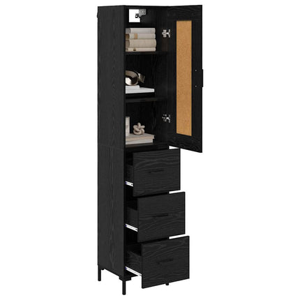 Highboard Sort eg 34,5 x 34 x 180 cm Konstrueret træ