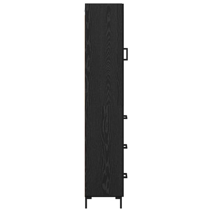 Highboard Sort eg 34,5 x 34 x 180 cm Konstrueret træ