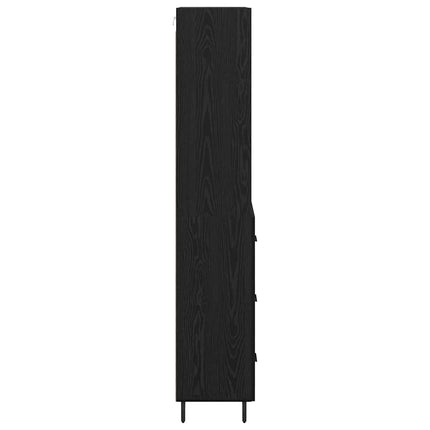 Highboard 2 stk. Sort eg 69,5 x 34 x 180 cm Konstrueret træ